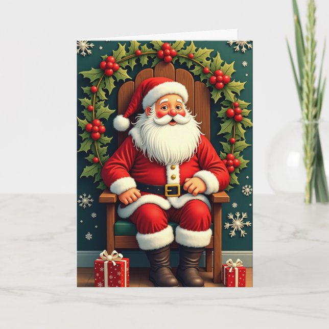 Cartes Pour Fêtes Annuelles Père Noël (Devant)