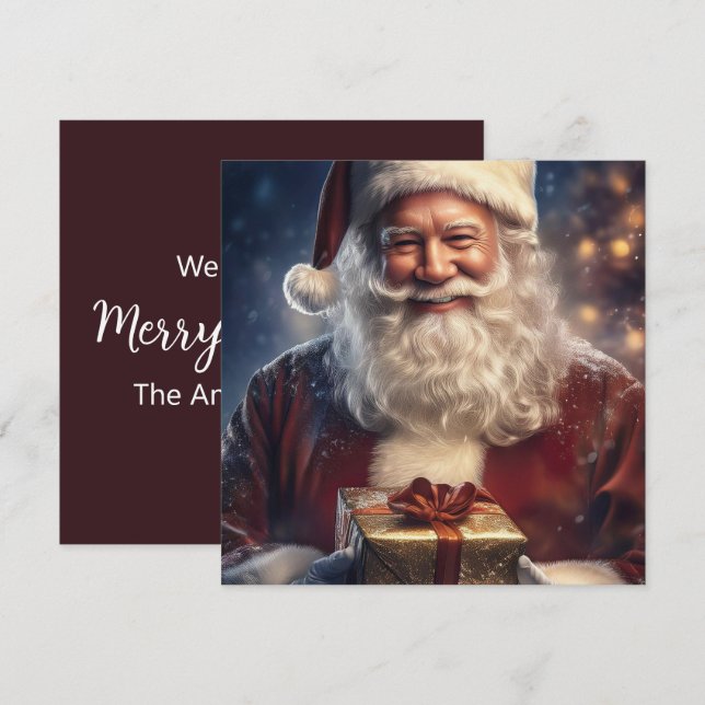 Cartes Pour Fêtes Annuelles Père Noël  (Devant / Derrière)