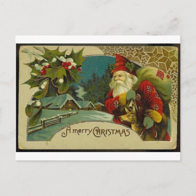 Cartes Pour Fêtes Annuelles Père Noël (Devant)