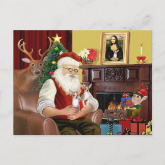 Cartes Pour Fêtes Annuelles Père Noël 2 Chihuahuas