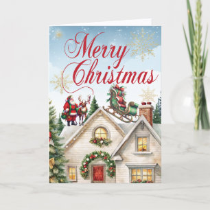 Cartes Pour Fêtes Annuelles Père Noël A Fait S'Effondrer L'Assurance Sleigh Ho