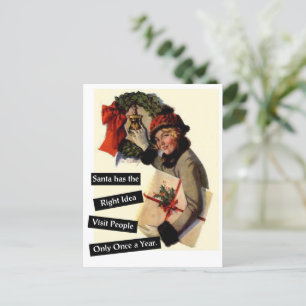 Cartes Pour Fêtes Annuelles Père Noël a la bonne idée...