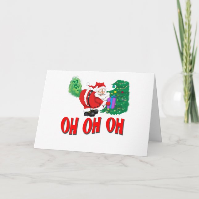 Cartes Pour Fêtes Annuelles père Noël à la farce (Devant)