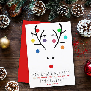 Cartes Pour Fêtes Annuelles Père Noël A Un Nouveau Stop ! Vacances motrices mo