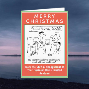 Cartes Pour Fêtes Annuelles Père Noël Adresse e-mail Funny Retail Christmas