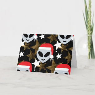 Cartes Pour Fêtes Annuelles père Noël alien emoji