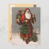 Cartes Pour Fêtes Annuelles Père Noël allemande (Devant / Derrière)