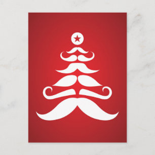 Cartes Pour Fêtes Annuelles père Noël Arbre de Noël Moustache