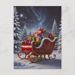 Cartes Pour Fêtes Annuelles Père Noël arrive en ville