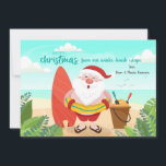 Cartes Pour Fêtes Annuelles Père Noël At The Beach Christmas Card<br><div class="desc">Une carte de Noël avec Père Noël à la plage. (Vector créé par jcomp - www.freepik.com). La carte est facile à customiser avec votre libellé, police et couleur de police. Pas exactement ce que vous cherchez ? Tous nos produits peuvent être conçus sur mesure pour répondre à vos besoins sans...</div>