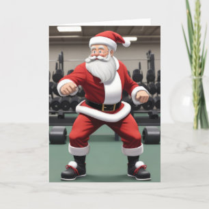 Cartes Pour Fêtes Annuelles Père Noël au gym