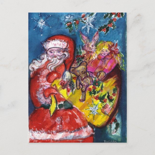 CARTES POUR FÊTES ANNUELLES PÈRE NOËL AVEC CADEAUX (Devant)