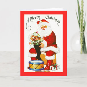 Cartes Pour Fêtes Annuelles Père Noël avec jouets