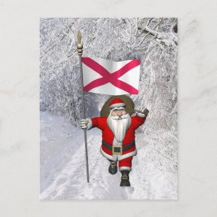 Cartes Pour Fêtes Annuelles Père Noël avec l'enseigne de l'Irlande du Nord
