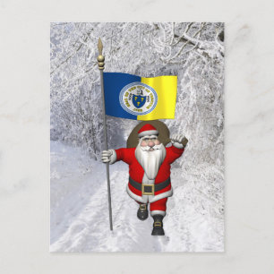 Cartes Pour Fêtes Annuelles Père Noël Avec L'Enseigne Trenton NJ