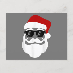 Cartes Pour Fêtes Annuelles Père Noël avec lunettes de soleil design de Noël a