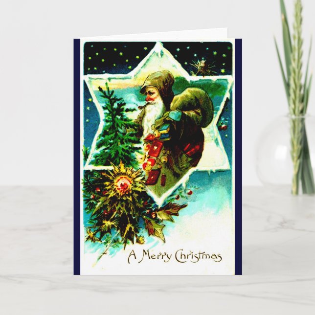 Cartes Pour Fêtes Annuelles Père Noël avec pack (Devant)