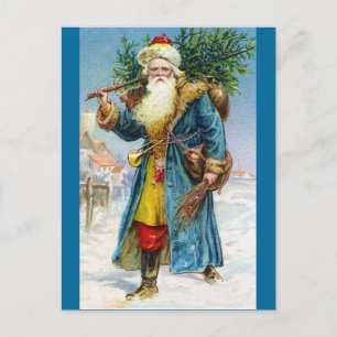 Cartes Pour Fêtes Annuelles père Noël avec sapin