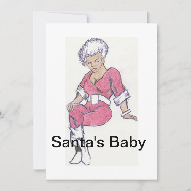 Cartes Pour Fêtes Annuelles Père Noël Baby (Devant)