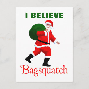 Cartes Pour Fêtes Annuelles Père Noël - Bagsquatch