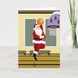Cartes Pour Fêtes Annuelles Père Noël Basket