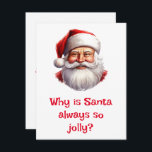 Cartes Pour Fêtes Annuelles Père Noël Blagues<br><div class="desc">Pourquoi Père Noël est-il toujours si joyeux ? Parce qu'il sait où vivent toutes les filles et tous les garçons coquins !</div>