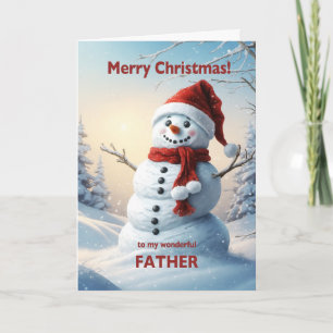 Cartes Pour Fêtes Annuelles Père Noël Bonhomme de neige