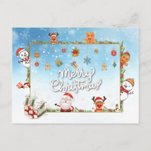Cartes Pour Fêtes Annuelles Père Noël, Bonhomme de neige Joyeux Noël