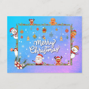 Cartes Pour Fêtes Annuelles Père Noël, Bonhomme de neige Joyeux Noël Vacances