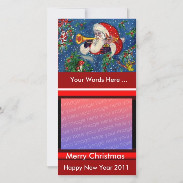 CARTES POUR FÊTES ANNUELLES PÈRE NOËL BUGLER NUIT DE NOËL (Devant)