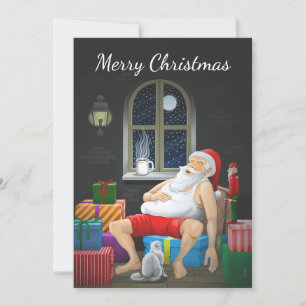 Cartes Pour Fêtes Annuelles Père Noël Café Time