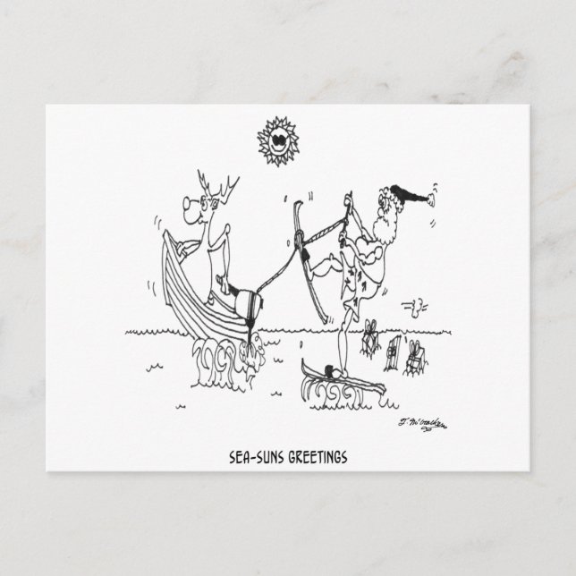 Cartes Pour Fêtes Annuelles Père Noël Cartoon 6193 (Devant)