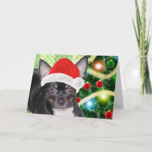 Cartes Pour Fêtes Annuelles Père Noël Chihuahua Mickey Angel Merry Christmas C