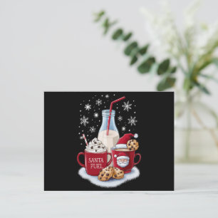 Cartes Pour Fêtes Annuelles Père Noël Christmas Milk and Cookies Latte Family 
