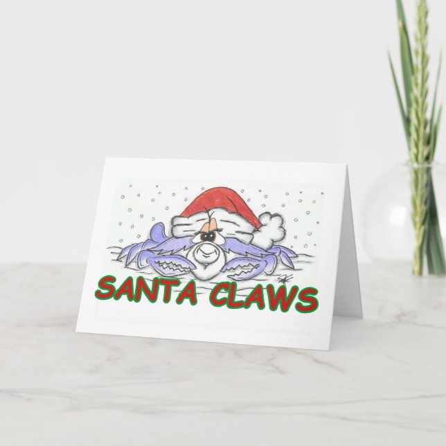 Cartes Pour Fêtes Annuelles Père Noël CLASSES Crabe de Noël (Devant)