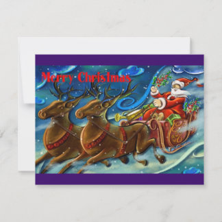 Cartes Pour Fêtes Annuelles père Noël-claus-est-envoyer-cadeaux