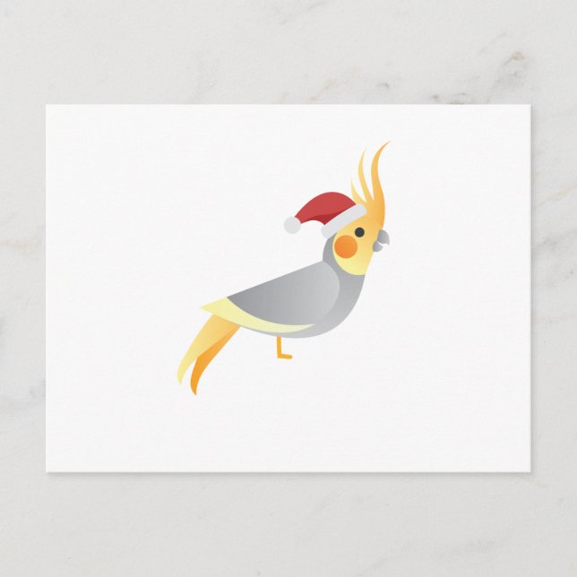 Cartes Pour Fêtes Annuelles Père Noël Cockateil Drôle Noël (Devant)