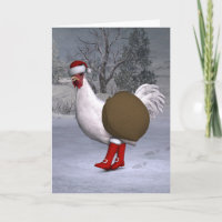 Père Noël coq blanc