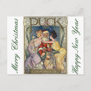 Cartes Pour Fêtes Annuelles Père Noël ~ Couverture du magazine Puck ~ 03/12/19