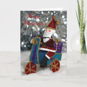 Cartes Pour Fêtes Annuelles Père Noël cycliste