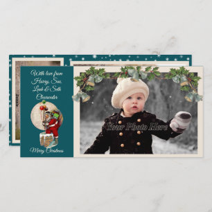 Cartes Pour Fêtes Annuelles Père Noël dans la photo de Noël de Chimney