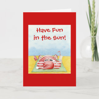 Cartes Pour Fêtes Annuelles Père Noël dans le rouge du sable