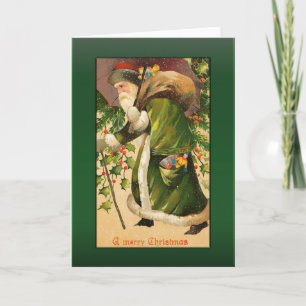 Cartes Pour Fêtes Annuelles Père Noël dans les salutations de neige