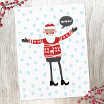 Cartes Pour Fêtes Annuelles Père Noël dans Skinny Jeans<br><div class="desc">Hipster Père Noël en jean maigre pour un design de Noël amusant. Art original de Nic Squirrell.</div>