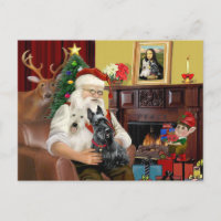 Père Noël de 2 Terriers écossais
