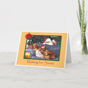 Cartes Pour Fêtes Annuelles Père Noël de attente