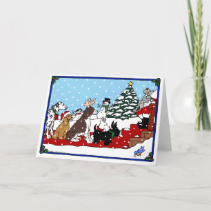 CARTES POUR FÊTES ANNUELLES PÈRE NOËL DE ATTENTE