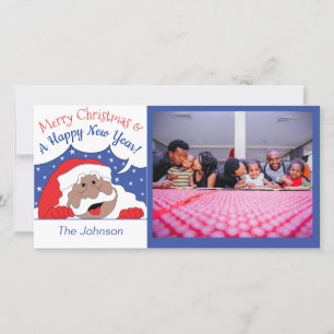 Cartes Pour Fêtes Annuelles Père Noël de couleur dit