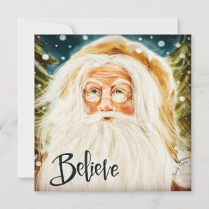 Cartes Pour Fêtes Annuelles Père Noël de l'ancien monde Croire à la spirituali