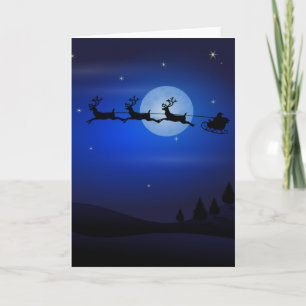 Cartes Pour Fêtes Annuelles Père Noël de Noël avec rennes